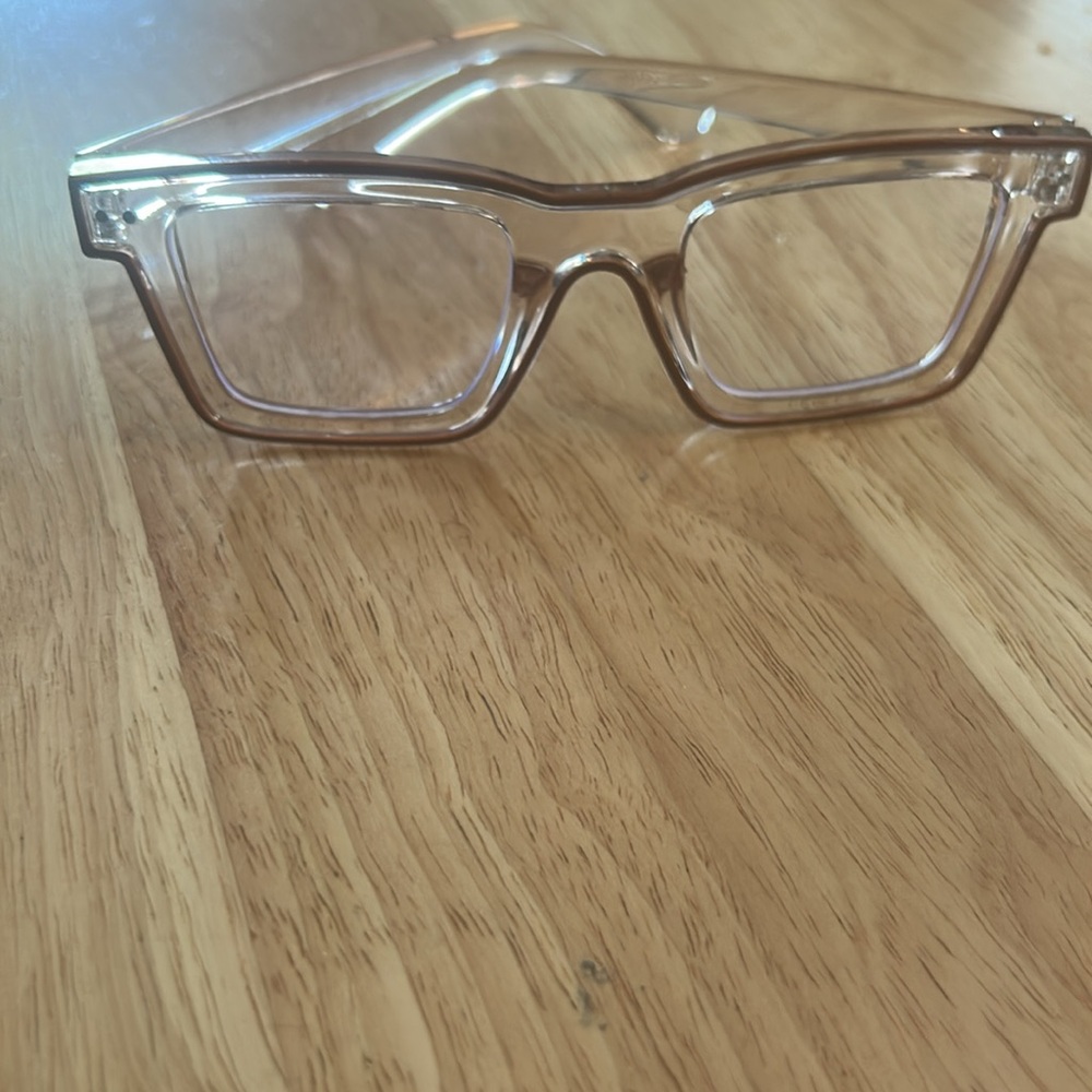 Stylish Tan Square Frame Glasses - Picture 7 of 7